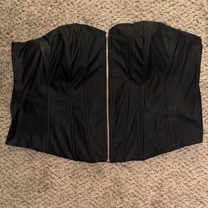 Torrid Elegant Black Strapless Corset Top